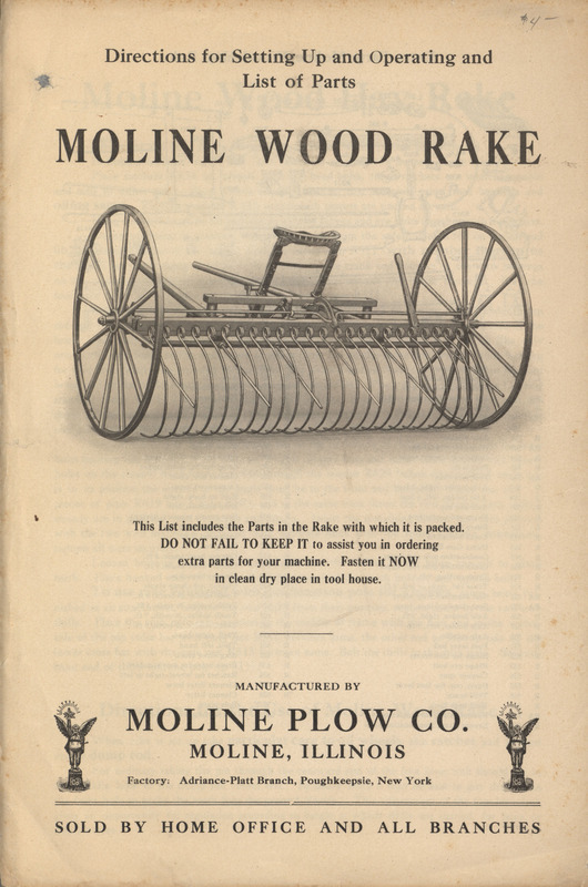 Moline Plow Company Moline Wood Rake advertisement