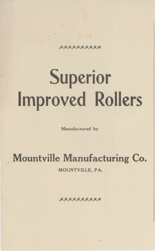 Mountville Manufacturing Company Superior Improved Rollers catalog