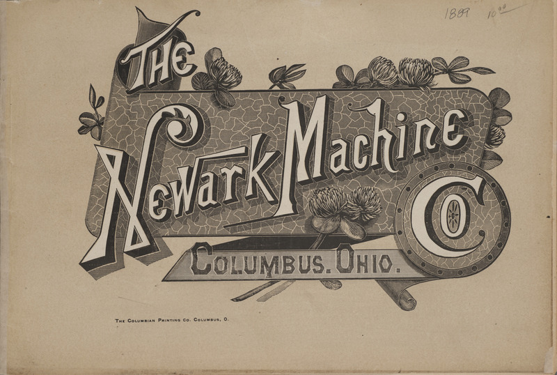 Illustrated catalog describing the agricultural implements offered by Newark Machine Company in 1889.