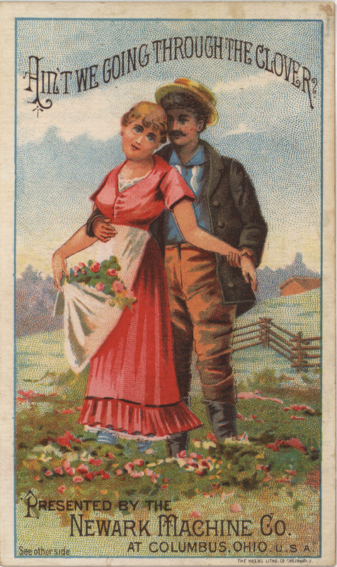 Illustrated advertisement for the Newark Machine Company.