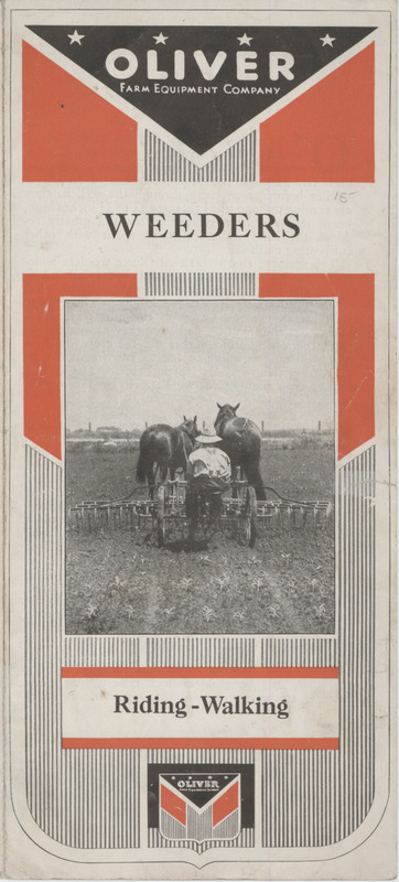 Illustrated pamphlet advertising products manufactured by Oliver Farm Equipment Company.