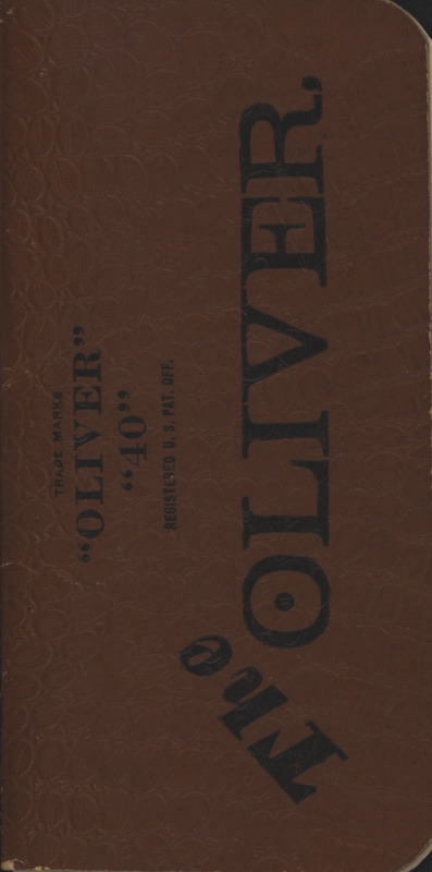Illustrated pocket book produced by Oliver Chilled Plow Works for advertising purposes.