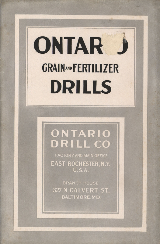 Illustrated catalog advertising products manufactured by the Ontario Drill Co.