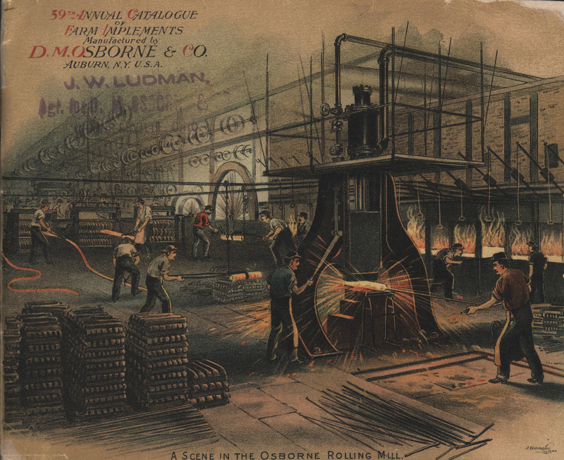 Illustrated annual catalog advertising products manufactured by D.M. Osborne and Co.
