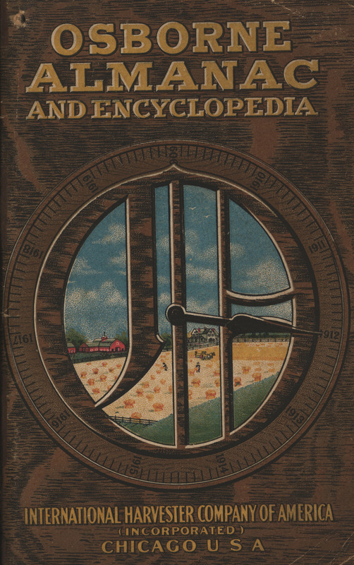 Illustrated Osborne almanac produced by International Harvester Company of America.