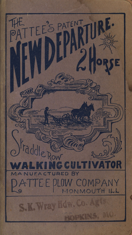 Illustrated catalog advertising the products manufactured by Pattee Plow Company.