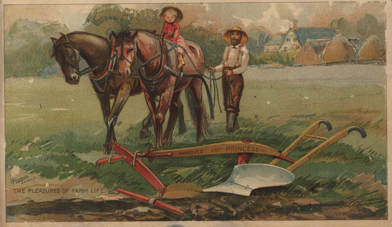 Illustrated card advertising the Princess Plow Company.