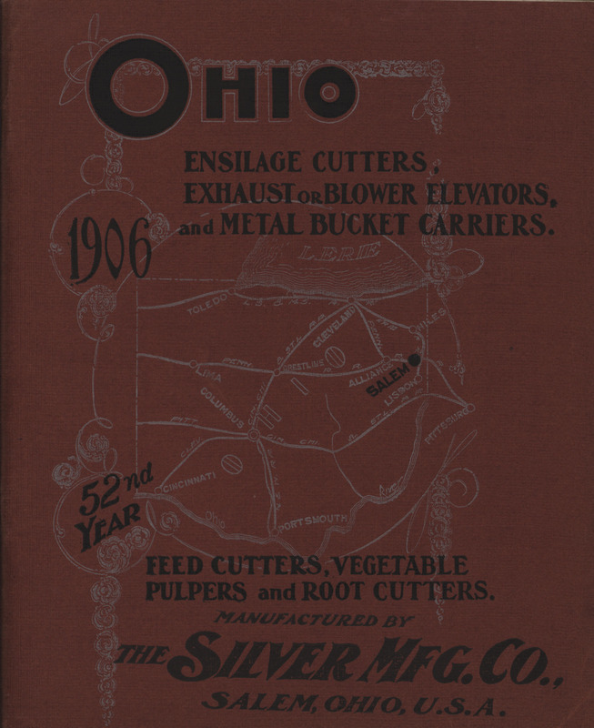 Illustrated catalog describing the agricultural implements offered by The Silver Manufacturing Company in 1906.