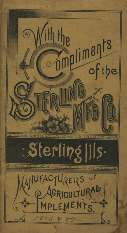 Illustrated catalog advertising the products produced by the Sterling Manufacturing Company.