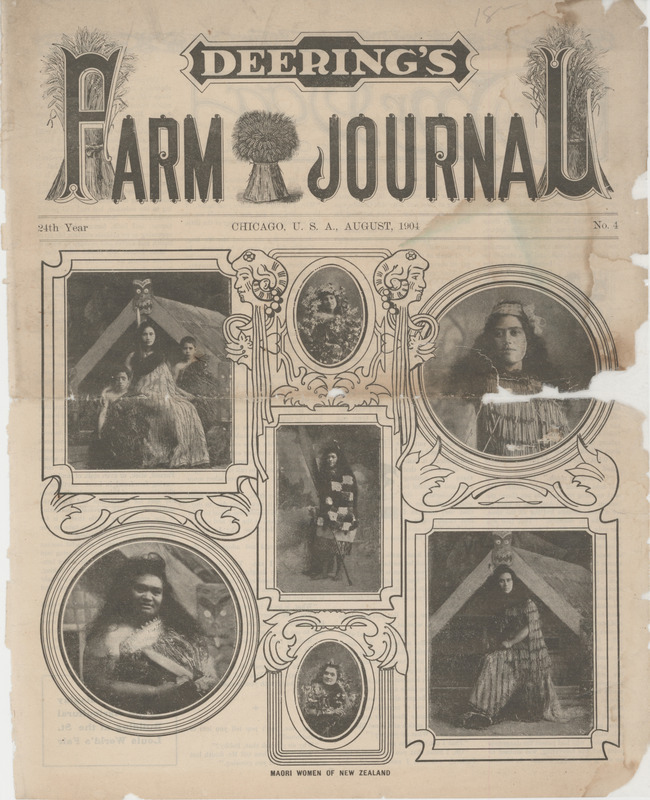 Illustrated issue from August 1904 of the Deering's Farm Journal.