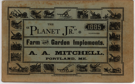 Catalog detailing the products offered in the Planet Jr. line of farm and garden implements. Includes illustrations and a price list.