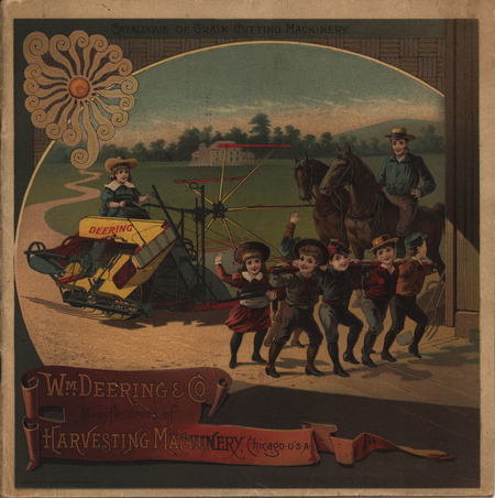 Annual illustrated catalog describing the harvesting machinery and related products offered by WM. Deering and Company.