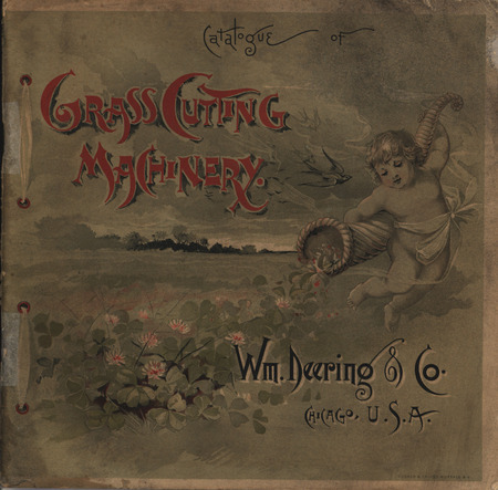 Annual illustrated catalog describing mowers and other agricultural machinery offered by the WM. Deering and Company.