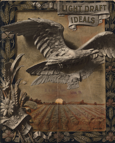 Illustrated catalog describing the agricultural implements offered by Deering Harvester Company in 1899.