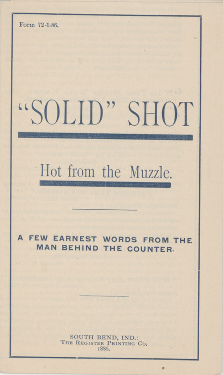 Advertisement pamphlet for the agricultural products offered by the Economist Plow Company in 1886, including testimonials.