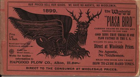 Illustrated catalog describing the agricultural implements offered by Hapgood Plow Company in 1899, includes a price list.