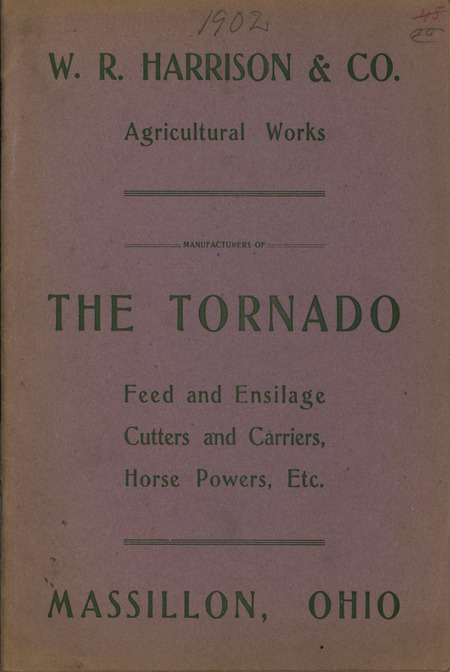 Illustrated catalog describing the agricultural works offered by W. R. Harrison and Company in 1902.