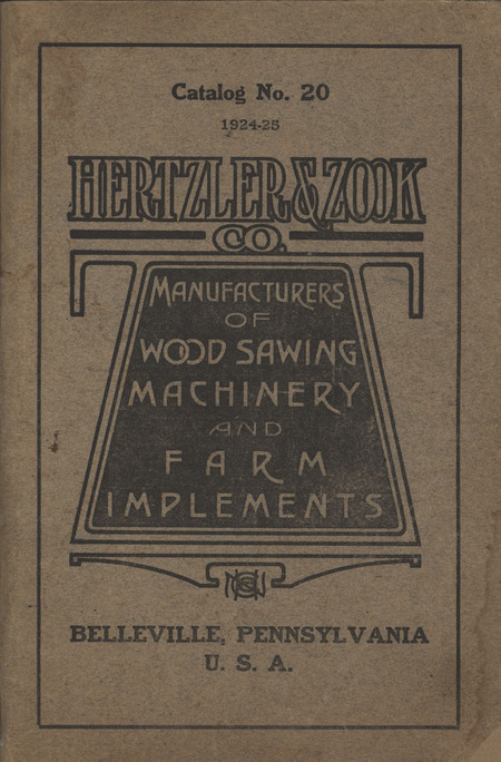 Illustrated catalog describing the farm implements offered by Hertzler and Zook Company in 1924.
