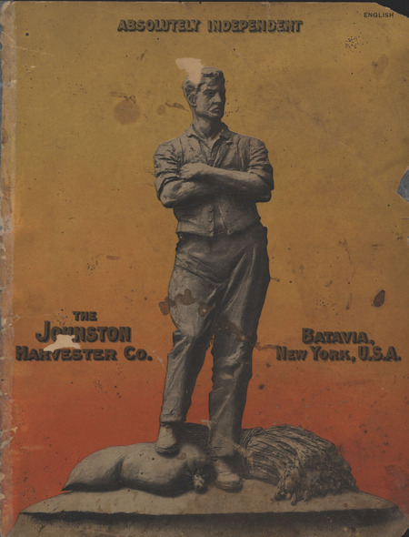 Illustrated catalog describing the agricultural implements offered by The Johnston Harvester Company in 1908.