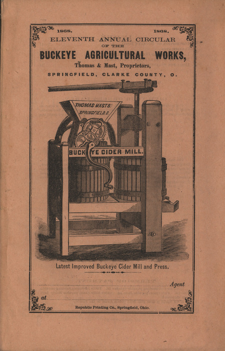 Illustrated agricultural machinery catalog from the Buckeye Agricultural Works.