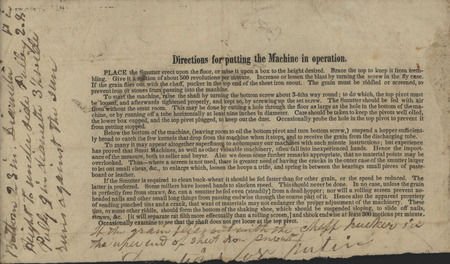 Illustrated catalog describing the granite state mowing machine offered by Newhall and Stebbins in 1866.