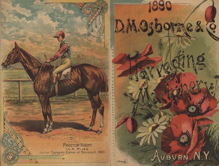 Illustrated card advertising D.M. Osborne and Company.