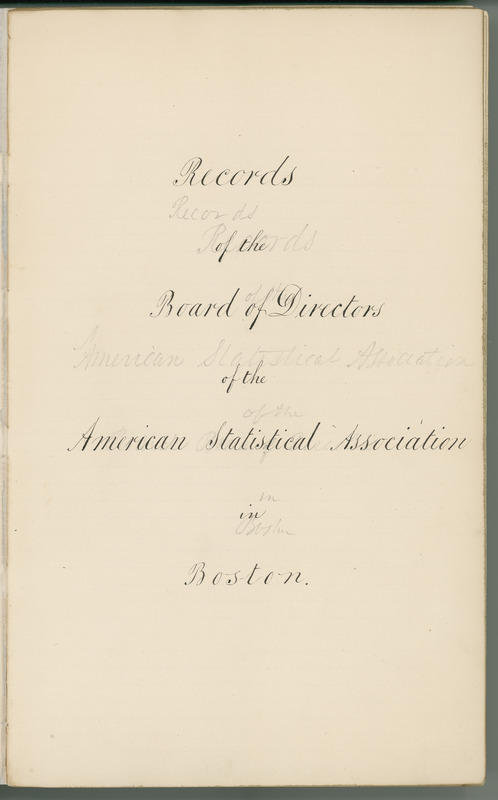 These Board of Directors' records, 1839-1872, include handwritten minutes for meetings of the association. The information includes attendance, officer and committee lists, presentations, proposals for membership, and resolutions.