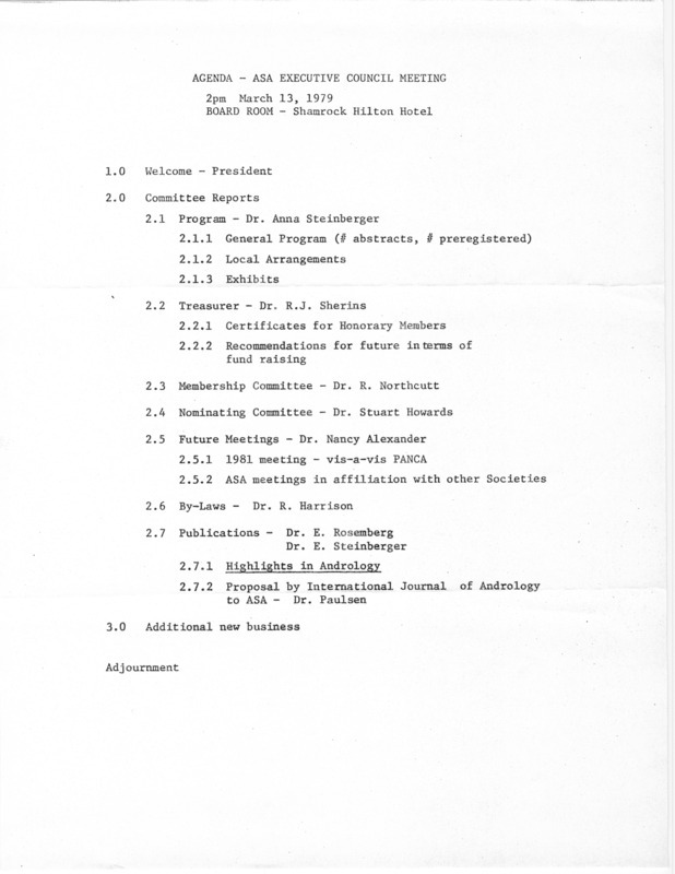 Includes agenda, correspondence, membership application forms, and abstract submissions.