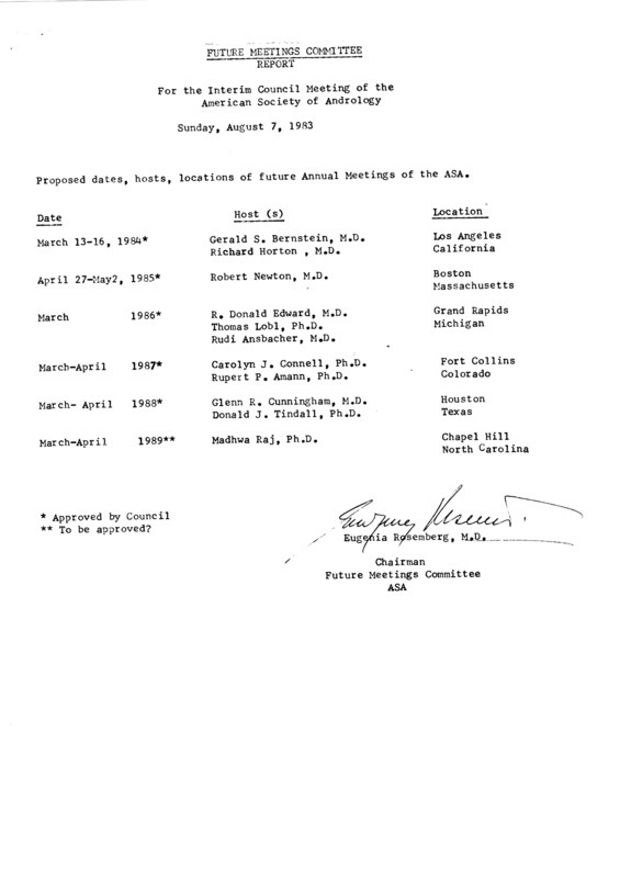 Contains minutes, agendas, reports, annual meetings pre registration statistics, and correspondence.