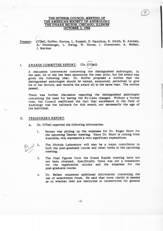 Contains officer and committee reports.