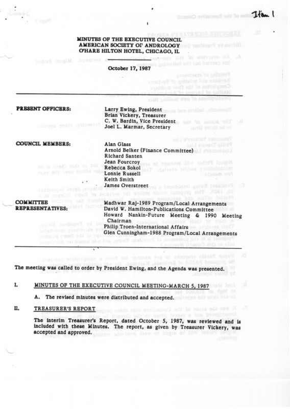 Contains minutes, correspondence, and memoranda.