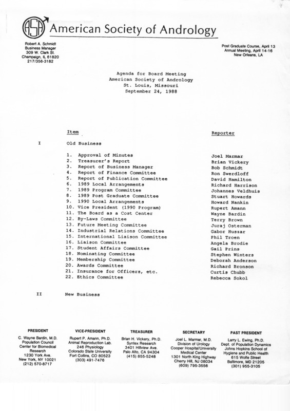 Contains agendas, reports, and minutes.