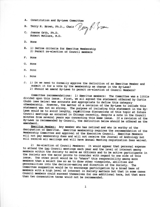 Contains the minutes from a Constitution and By-law Committee meeting.