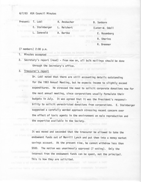 Includes minutes, correspondence, officer and committee member list, agenda, officer reports, and program.