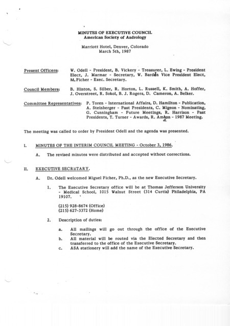 Contains minutes, agenda, and correspondence.