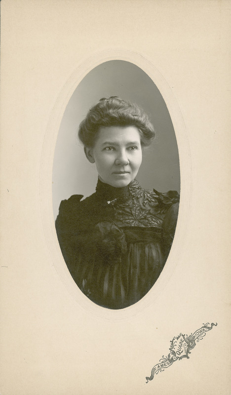 Portrait of Maria Mabel Roberts, one of George Washington Carver's professors. Maria Roberts graduated from Iowa State in 1890 and shortly afterwards became a member of the Mathematics Department faculty. In 1908, she was named Vice-Dean of the Junior College--the term then used for the Freshman and Sophomore Classes. In 1920 she was named Dean of the Junior College. She continued as Dean and Professor of Mathematics until 1933, when she became Dean Emeritus and Director of Student Loans. Throughout her career, Miss Roberts was concerned with the plight of talented students who had a difficult time completing college because of financial problems. She was instrumental in developing the college loan funds do the needs of such students could be met. Through the Alumni Association, she also worked to set up scholarship funds for needy "B" or better students. Neg. # 0051763.