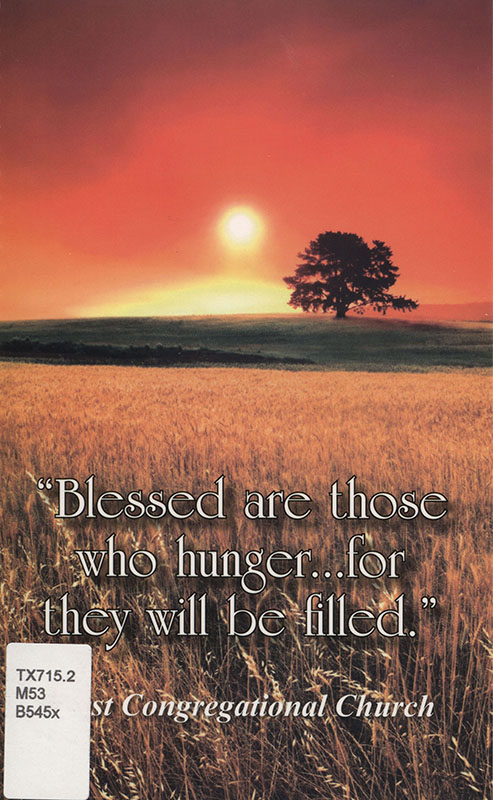 Community cookbook compiled by the Women's Fellowship of the First Congregational Church in Forest City, Iowa. Includes recipes contributed by church members, local community members, and friends of the congregation.