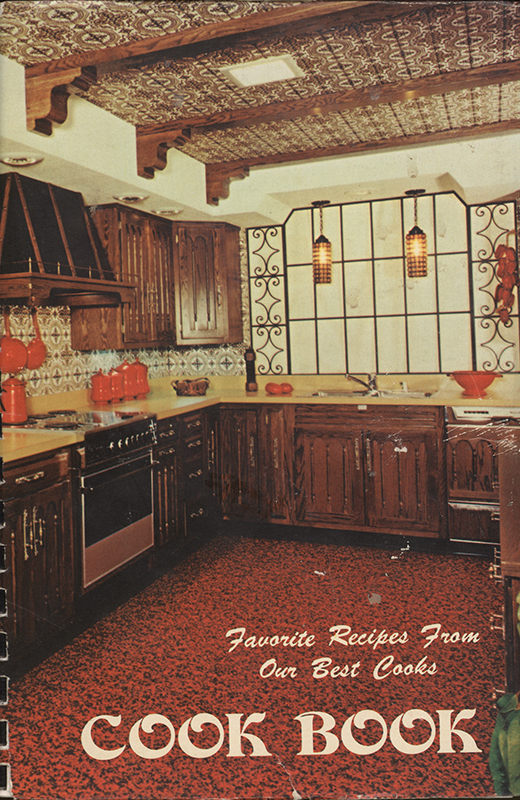 Community cookbook created by the St. Boniface – St. Mary's Altar and Rosary Society in Farmington, Iowa. Includes recipes, cooking guides, household tips, and charts on food preparation. Published in memory of Nedra Benjamin.