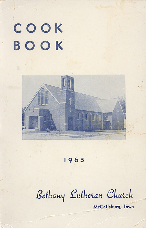 Community cookbook created and compiled by the women of the Bethany Lutheran Church in McCallsburg, Iowa, in 1965. The collection includes a variety of recipes for beverages, breads, rolls, and desserts.