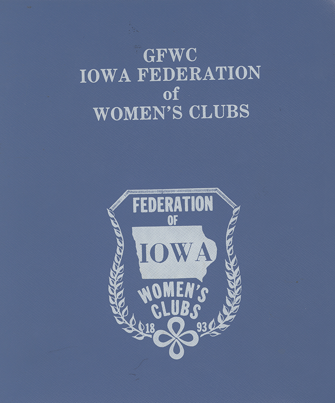 This cookbook compiled by the Iowa Federation of Women's Clubs includes a list of organization officers.