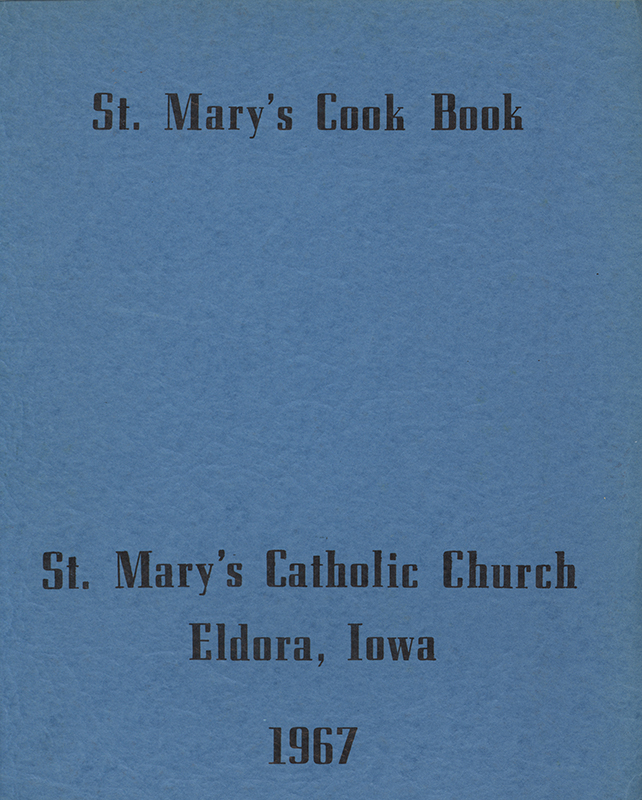A cookbook compiled by the Altar and Rosary Society Circle Number 3, of St. Mary's Catholic Church. Includes recipes for cakes, desserts, cookies, main dishes, and salads.