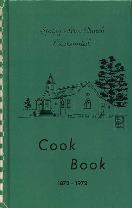 This cookbook was compiled to celebrate the centennial anniversary of Spring Run Church. It includes one hundred year old recipes, and current recipes and household hints. It includes recipes for appetizers, breads, canning, cookies, meats and casseroles, salads, and soups and sandwiches.