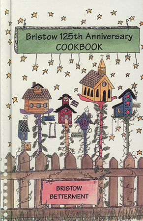 A community cookbook by Bristow Betterment in honor of Bristow, Iowa’s 125th anniversary. It includes recipes, local history, and tributes to town residents and veterans.
