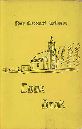 This cookbook compiled by the American Lutheran Church Women of the East Clermont Lutheran Church includes a history of the congregation and a clipping of recipes.