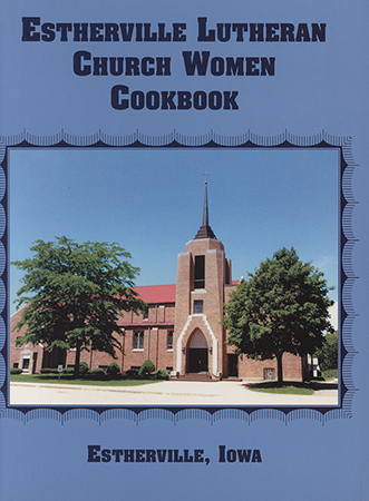 This cookbook compiled by the Estherville Lutheran Church Women includes church information and household tips.