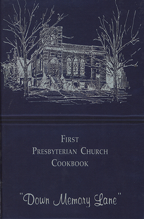 This cookbook compiled by the Presbyterian Women, First Presbyterian Church in Dallas Center, Iowa includes household tips and advertisements.