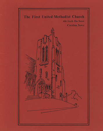This cookbook compiled by the First United Methodist Church in Creston, Iowa was published to raise money for the organ fund.