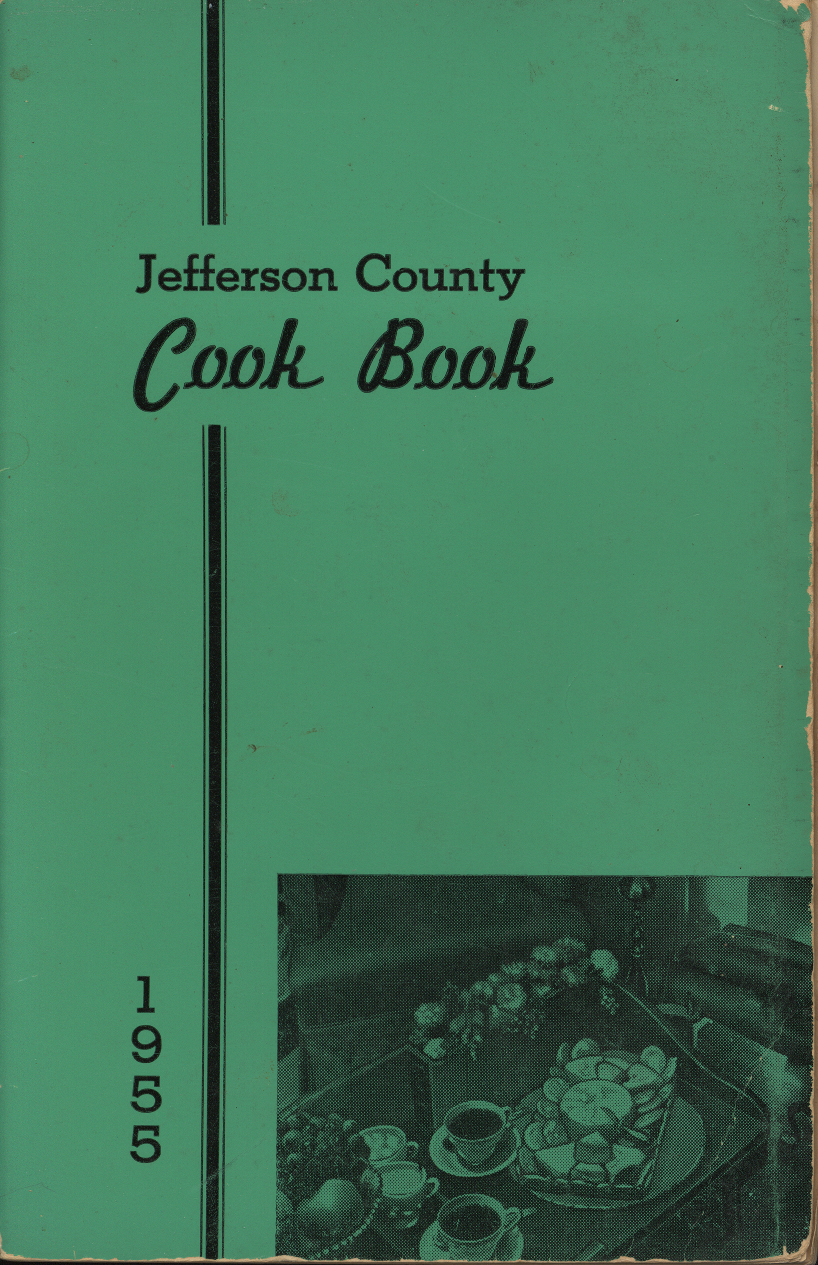 This cookbook compiled by the Extension Service of the Jefferson County Farm Bureau includes advertisements.