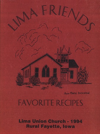 This cookbook compiled by the Lima Union Church in Lima, Iowa includes a history of the church, a history of the unincorporated community, photographs, and facsimiles.