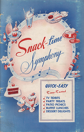 This bookbook by the Ackley Band Mothers contains recipes for TV snacks, soups, salads, casseroles, sandwiches, and candies.